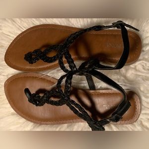 Black summer Sandals Size 8